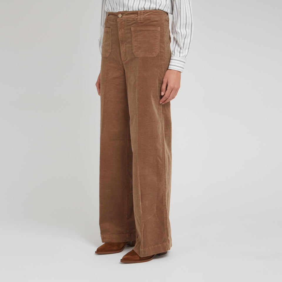 Pantalone "Sasha" in tessuto beige
