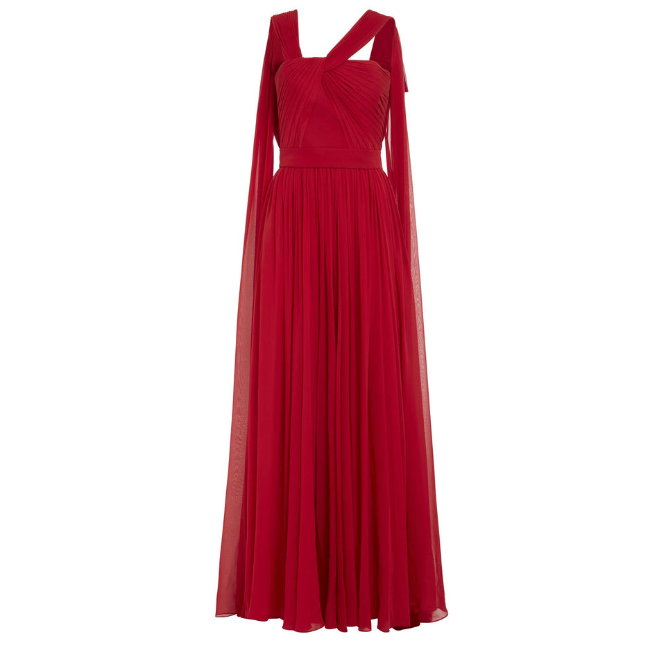 Abito lungo in seta rossa 13660 CARDINALS ELIE SAAB 
