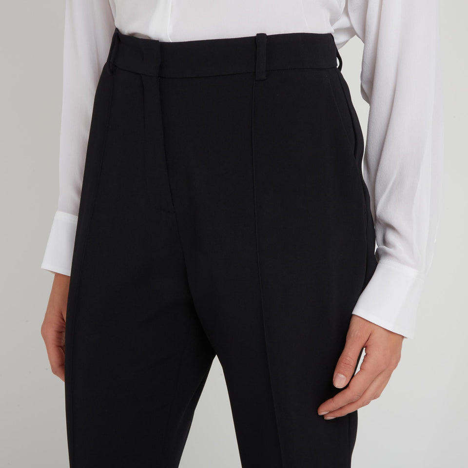 Pantalone svasato in tessuto nero P0053NF24CD007 BK001 ELIE SAAB 