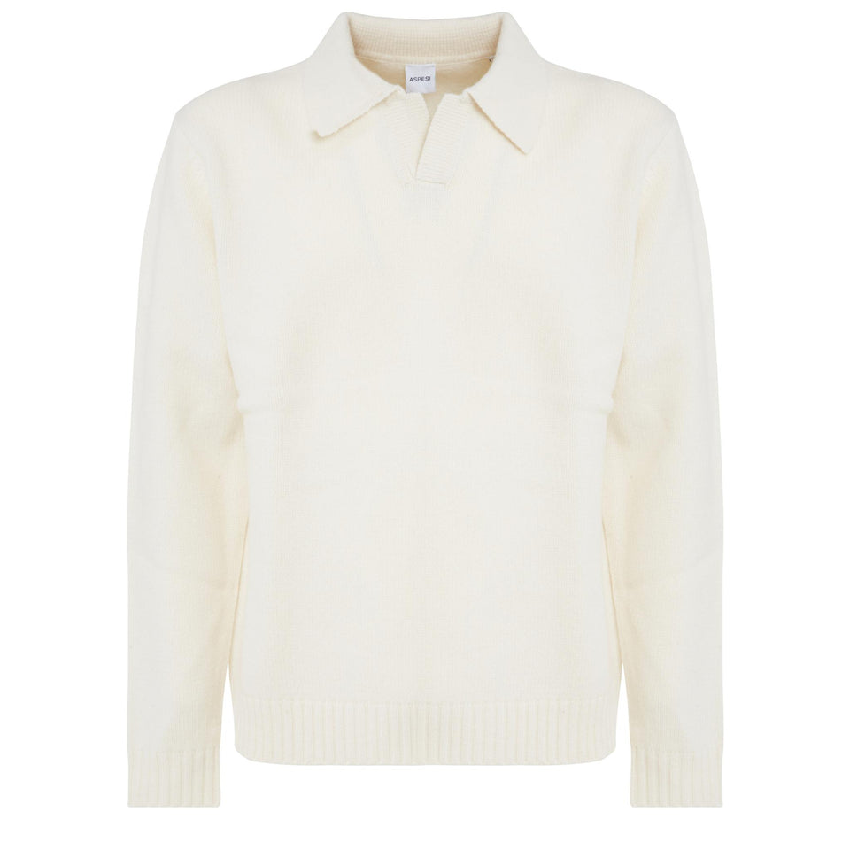 Maglia in lana bianca