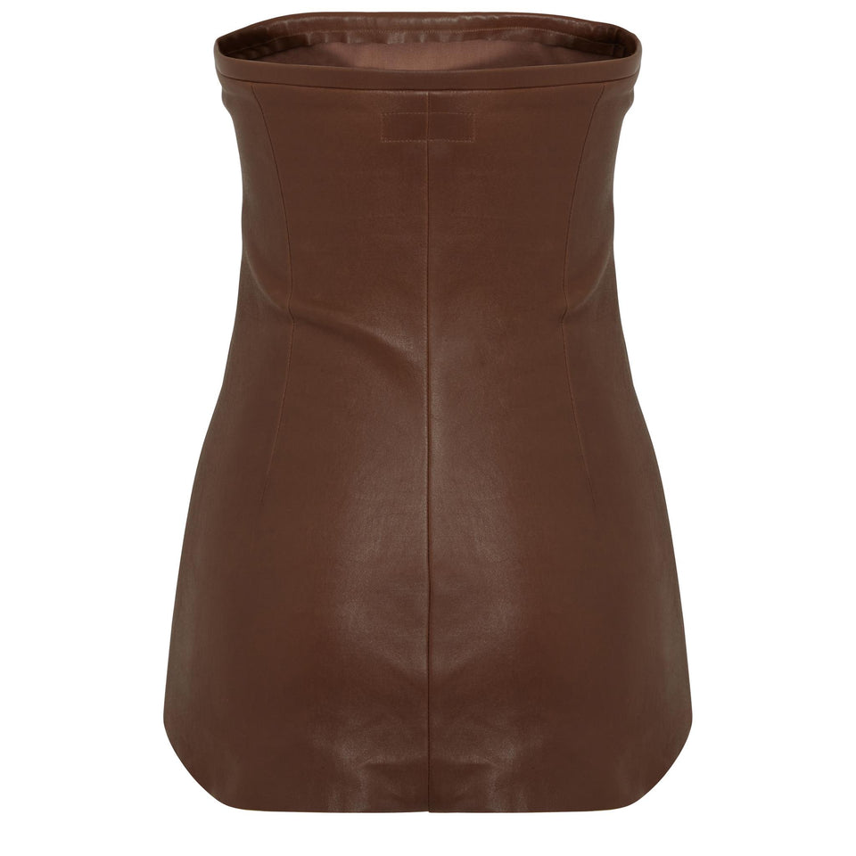 "Gina" brown leather top