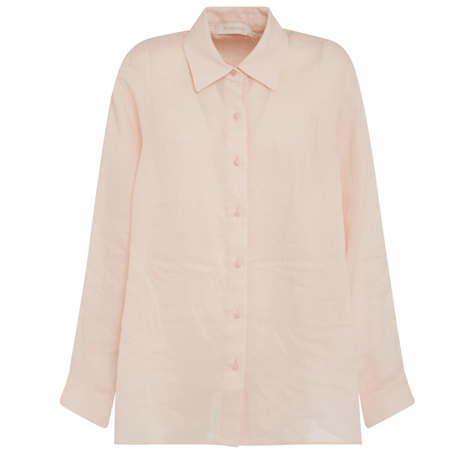 "Crush" Shirt in Pink Linen