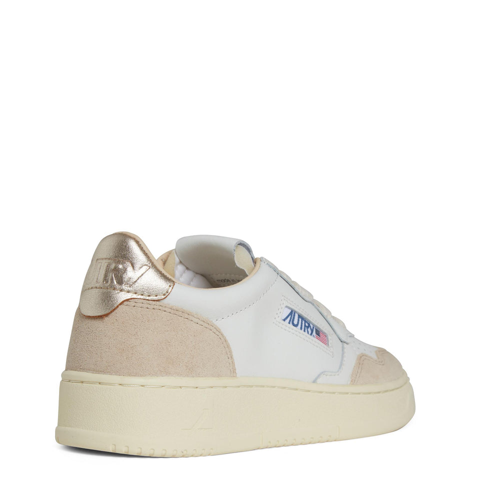 Sneakers ''Medalist Low'' in pelle bianca AULW LS75WHT/GOLD AUTRY 