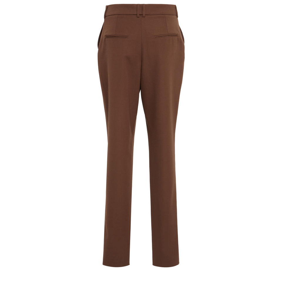 Pantaloni in lana marroni