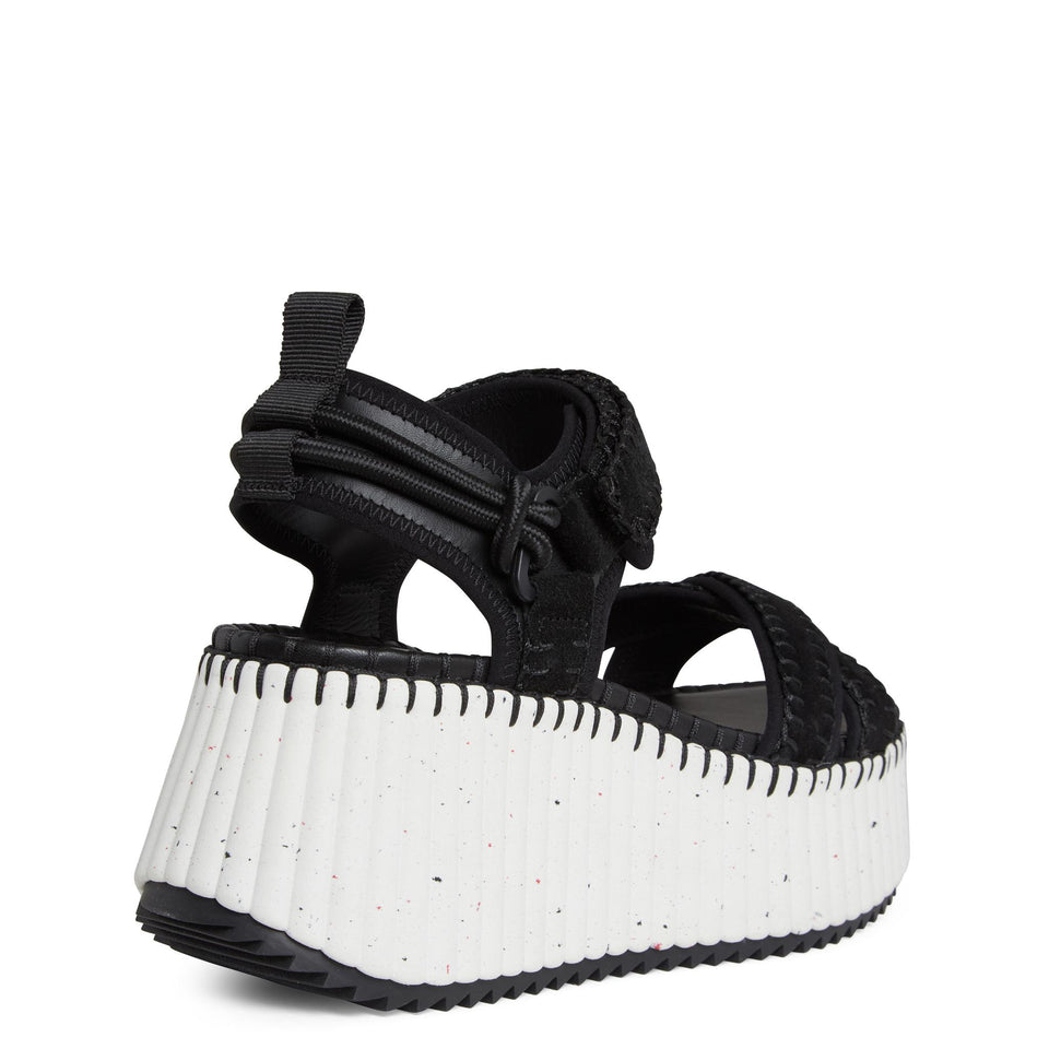 Sandali ''Nama'' in suede neri CHC24S870HT 001 CHLOE 