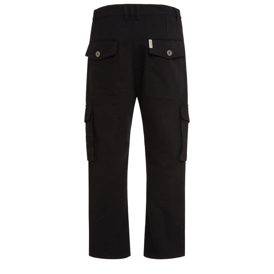Pantalone cargo in tessuto nero
