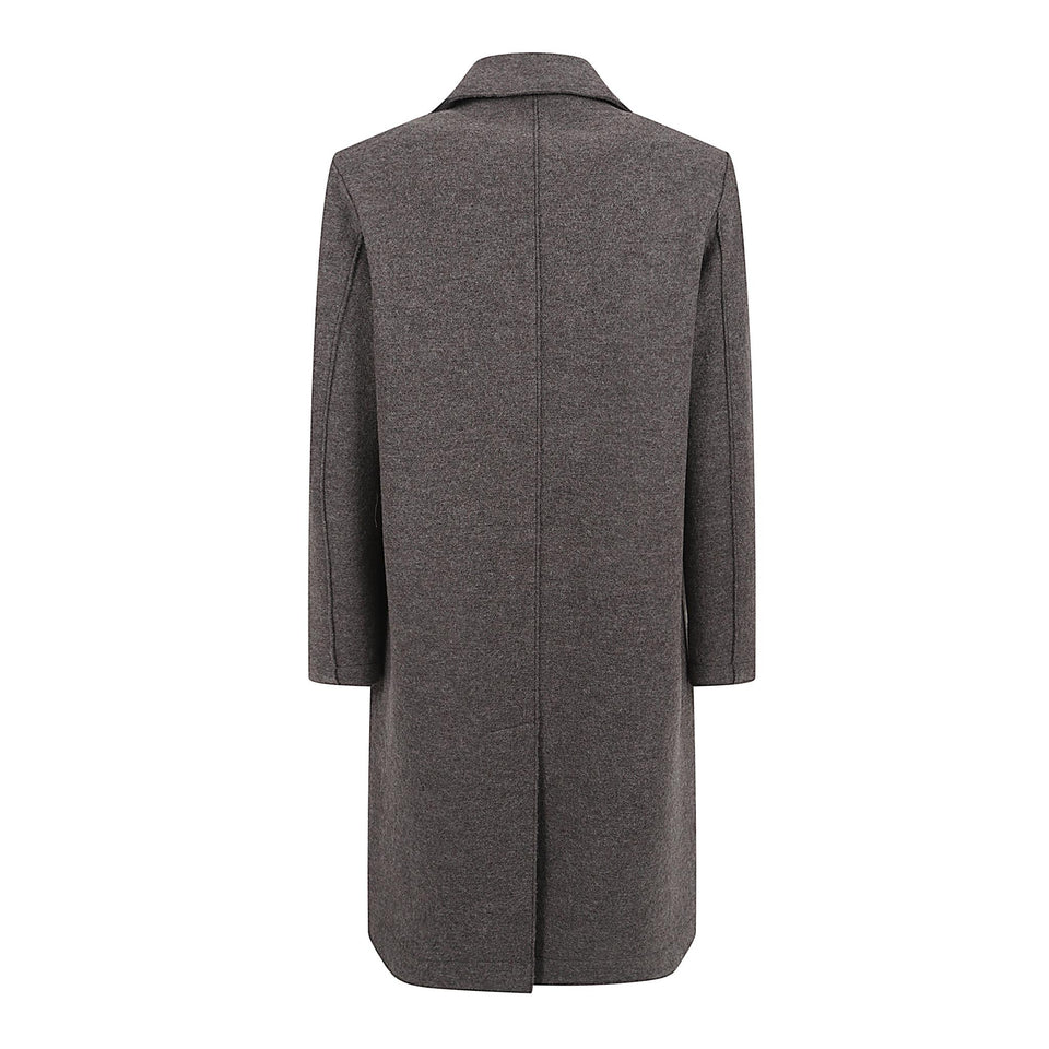 Cappotto doppio petto in lana grigio CC9127MLC 462 HARRIS WHARF LONDON COLL 
