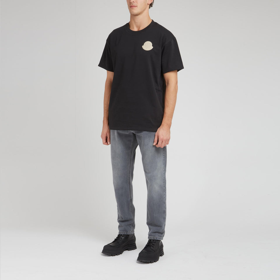 Black cotton T-shirt