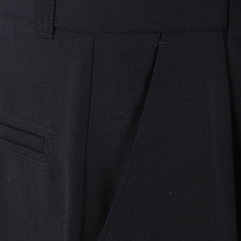 Pantalone sartoriale in lana navy TUCK SNM-787DNAVY STUDIO NICHOLSON 