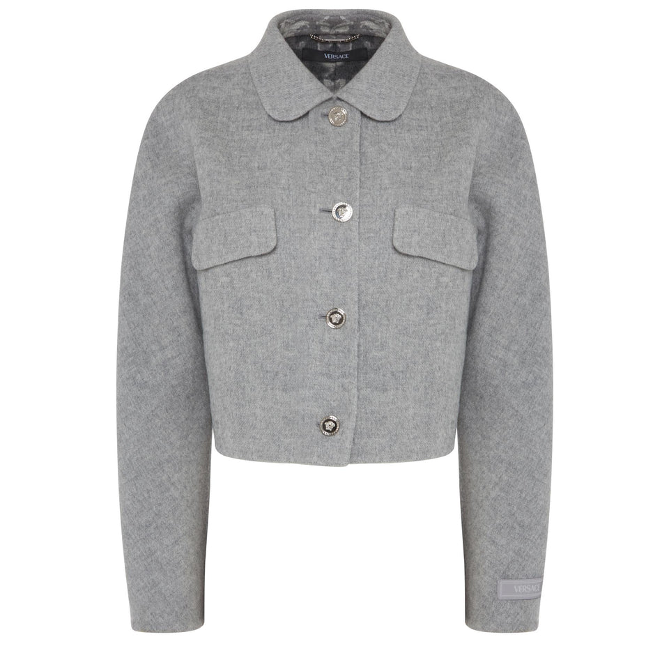 Grey wool and cashmere jacket