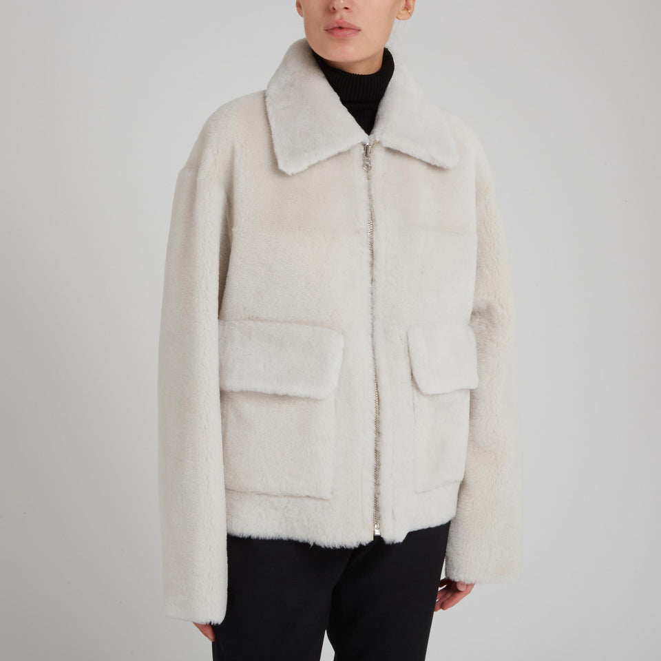 Double face "Sevan" Montone in Gray Shearling