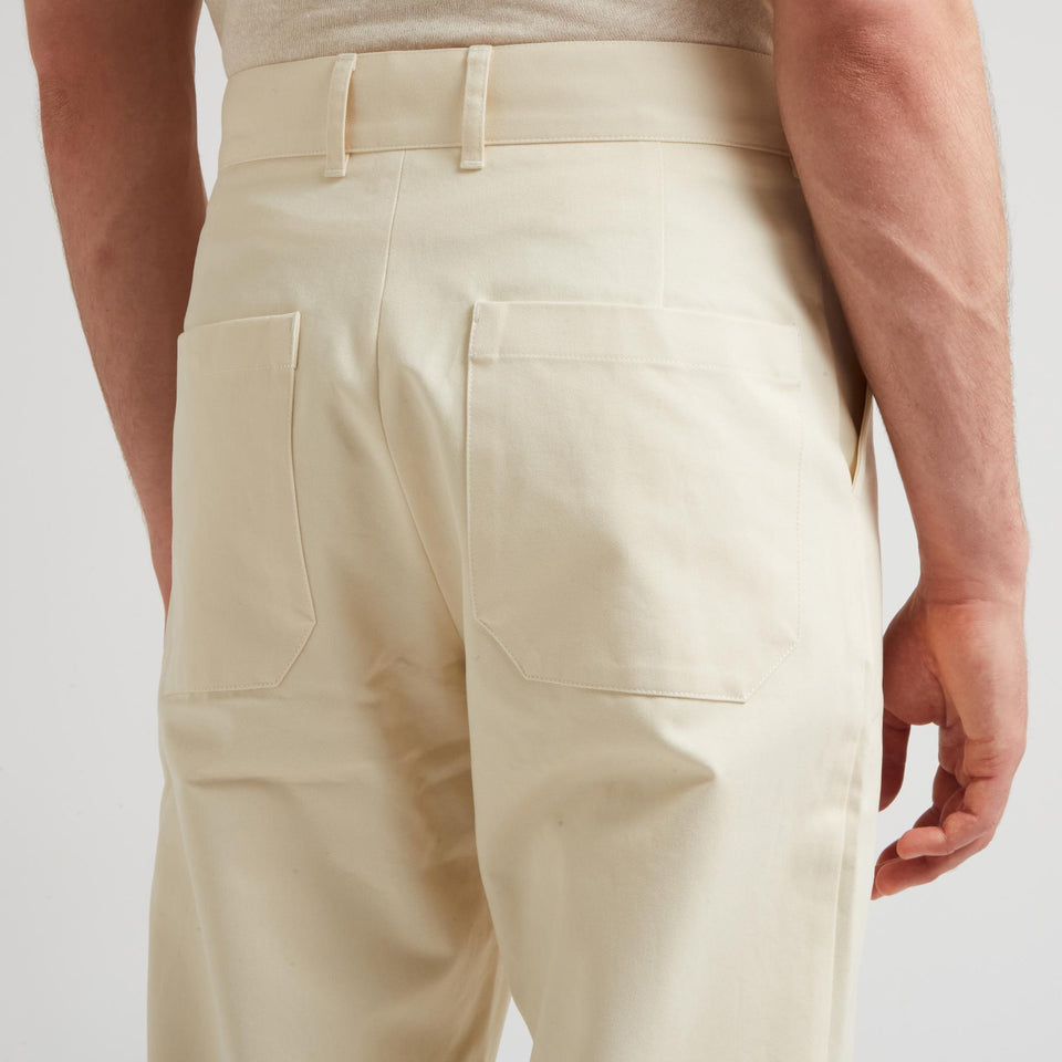 Pantalone "Bill" in cotone bianco