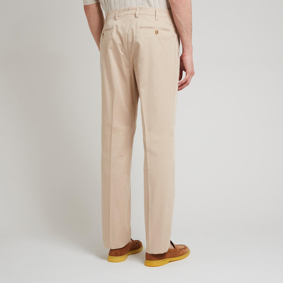 Beige cotton trousers