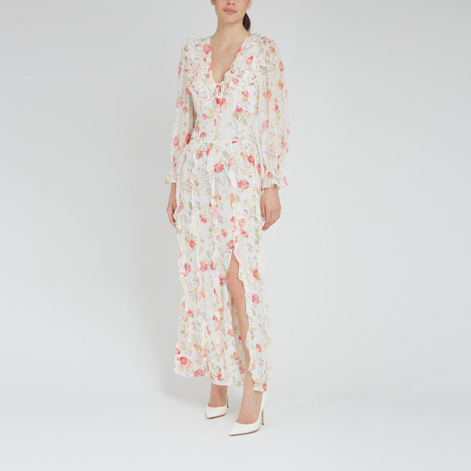 Abito lungo in tessuto multicolor