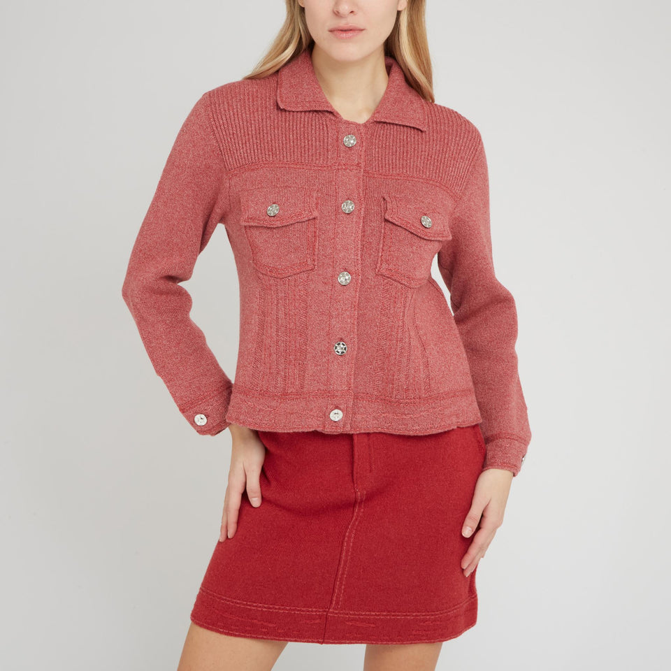 Burgundy cashmere jacket