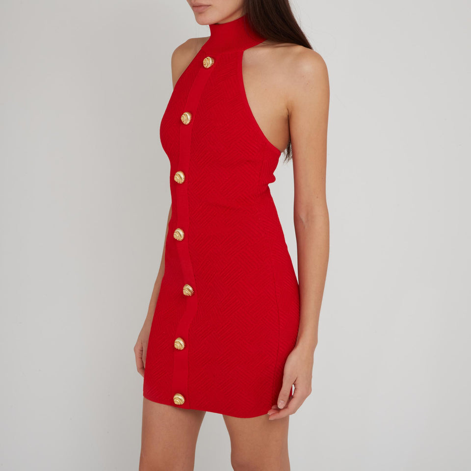 Abito in maglia rosso