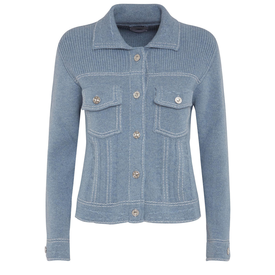 Light blue cashmere jacket