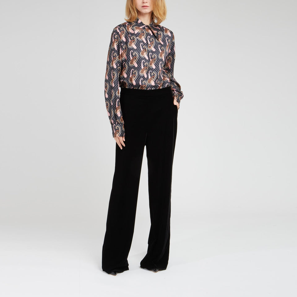Camicia in seta nera