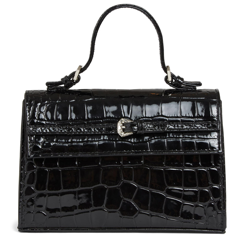 Black leather bag
