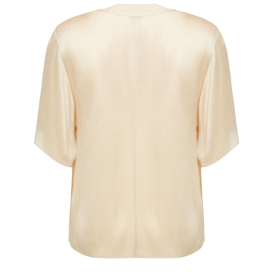 Beige silk sweater
