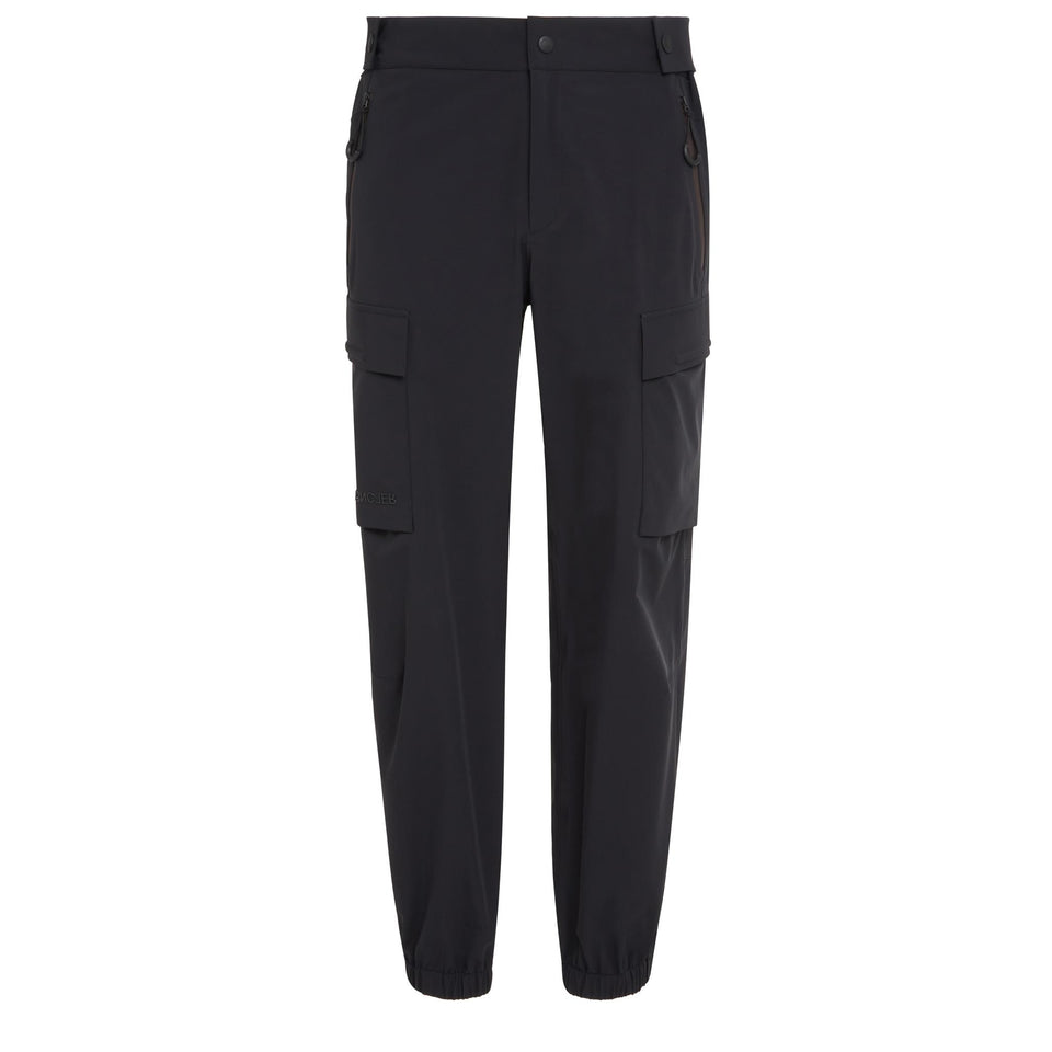 Cargo trousers in black technical fabric