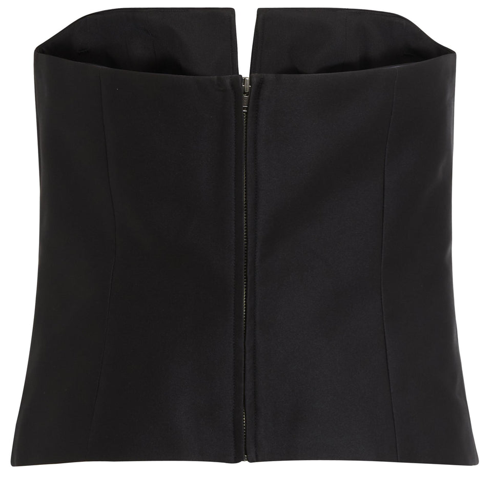 Top in tessuto nero RM-AW24-082T BLACK ROLAND MOURET 