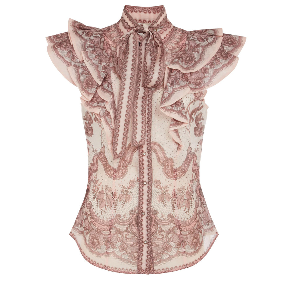 "Crush" Shirt in Pink Linen