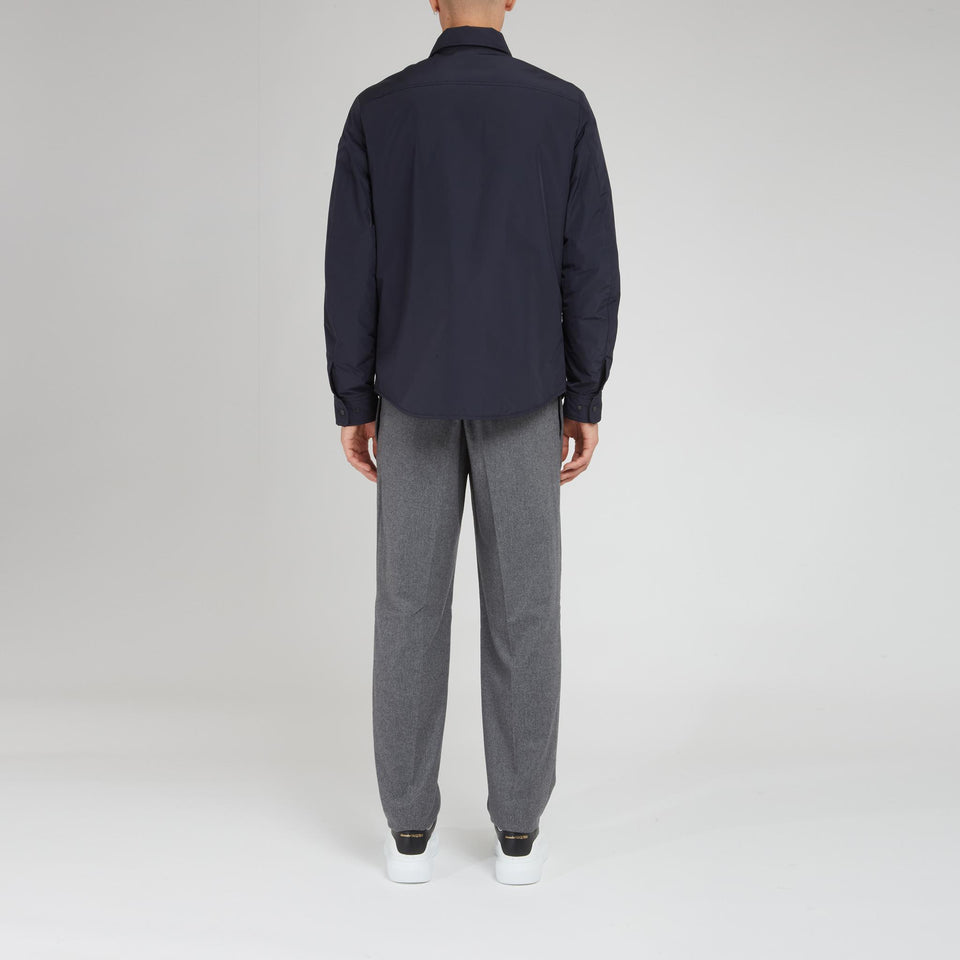 "Ostalous" shirt jacket in blue fabric