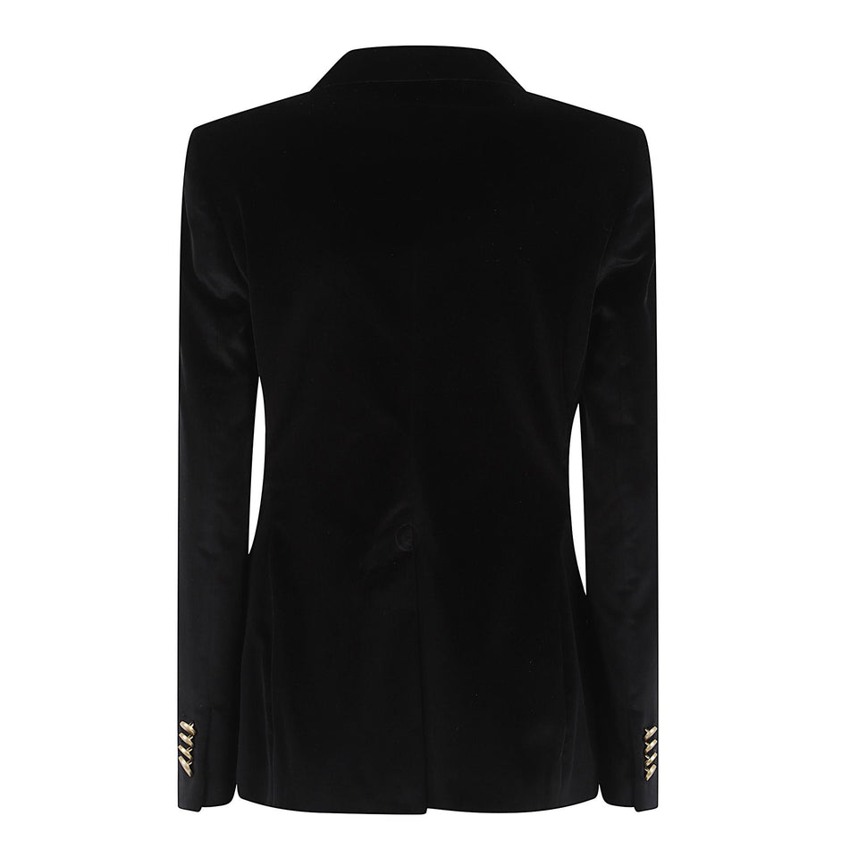 Giacca doppio petto in velluto nera J-PARIGI10B 800020N1002 TAGLIATORE 