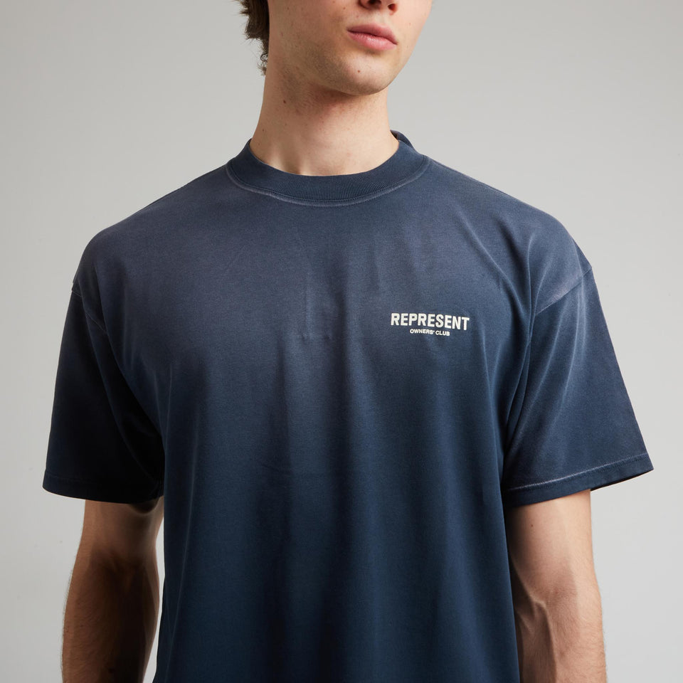 ''Owners club'' T-shirt in blue cotton