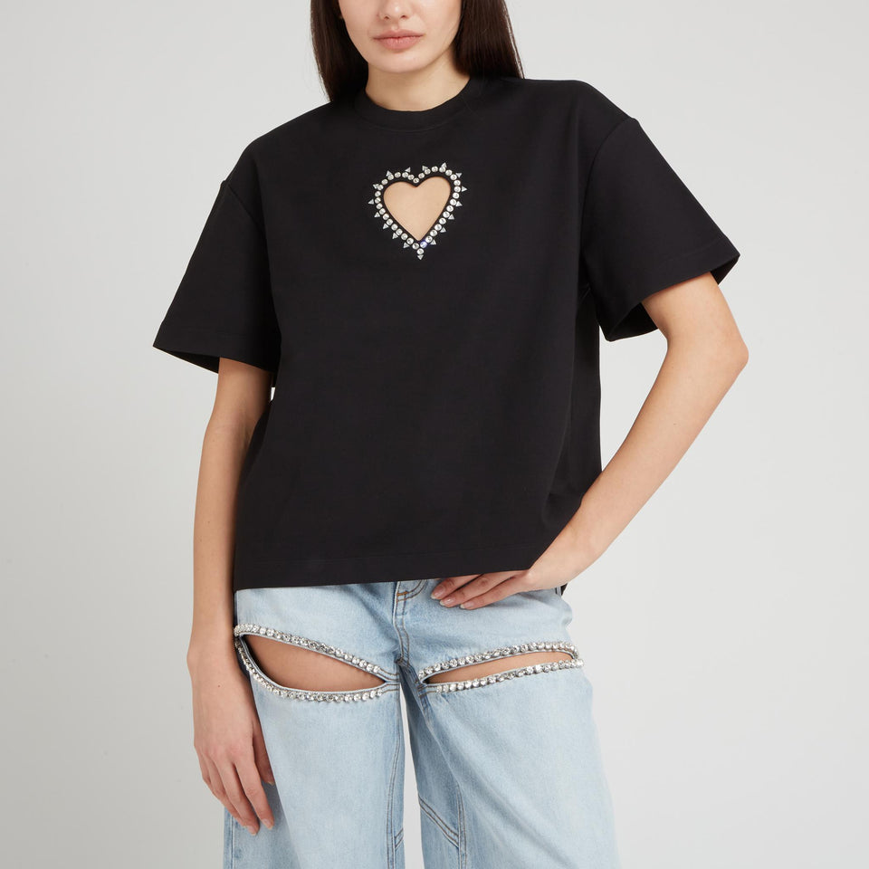 T-shirt in tessuto nera