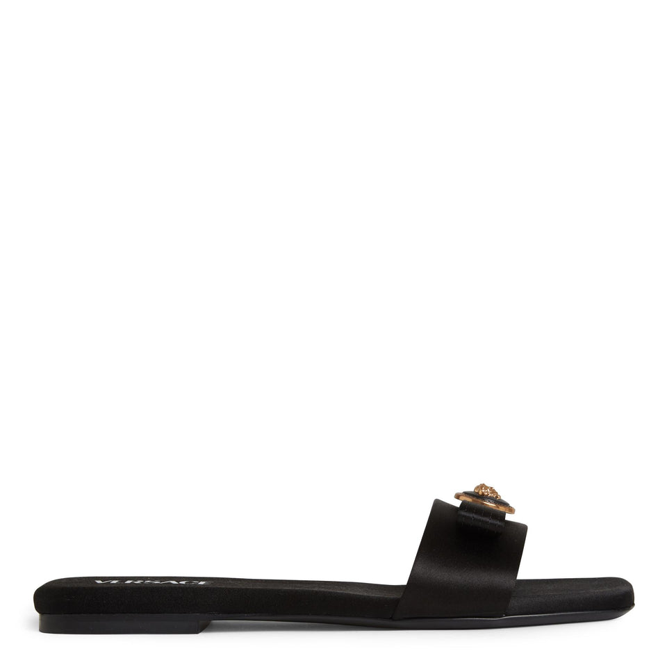 Sandalo in raso nero 1019559 1A006191B00V VERSACE 