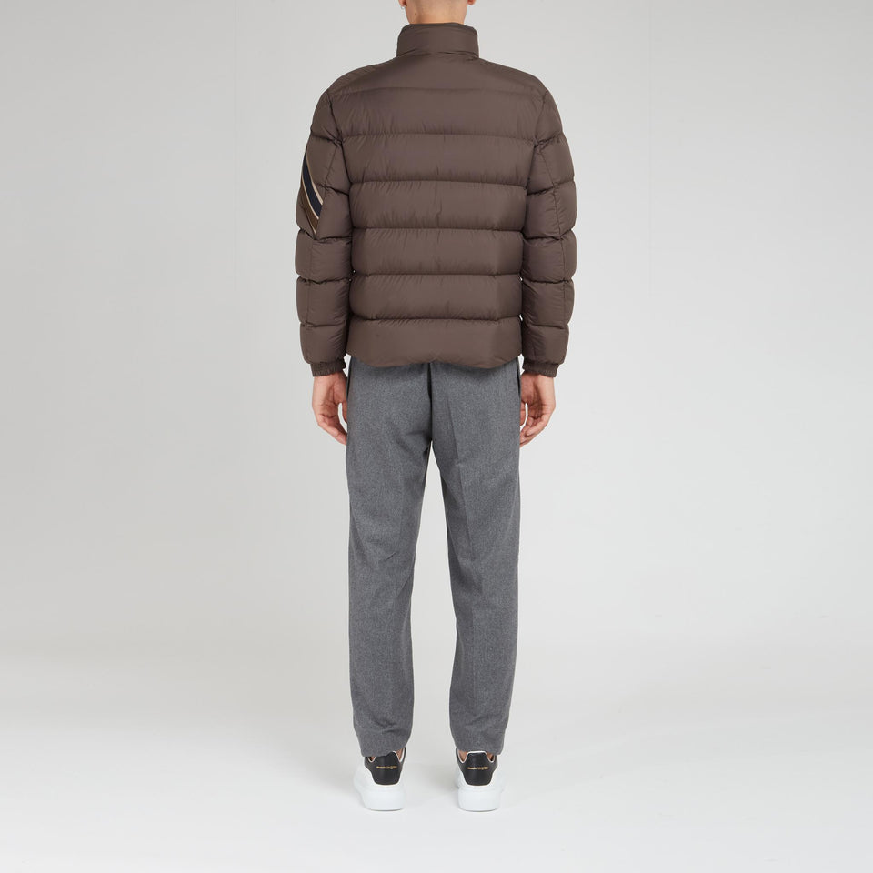 "Solayan" brown nylon down jacket