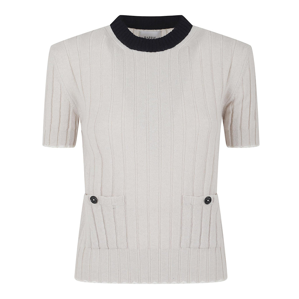 Maglia in cashmere bianca C303723 247 BARRIE 