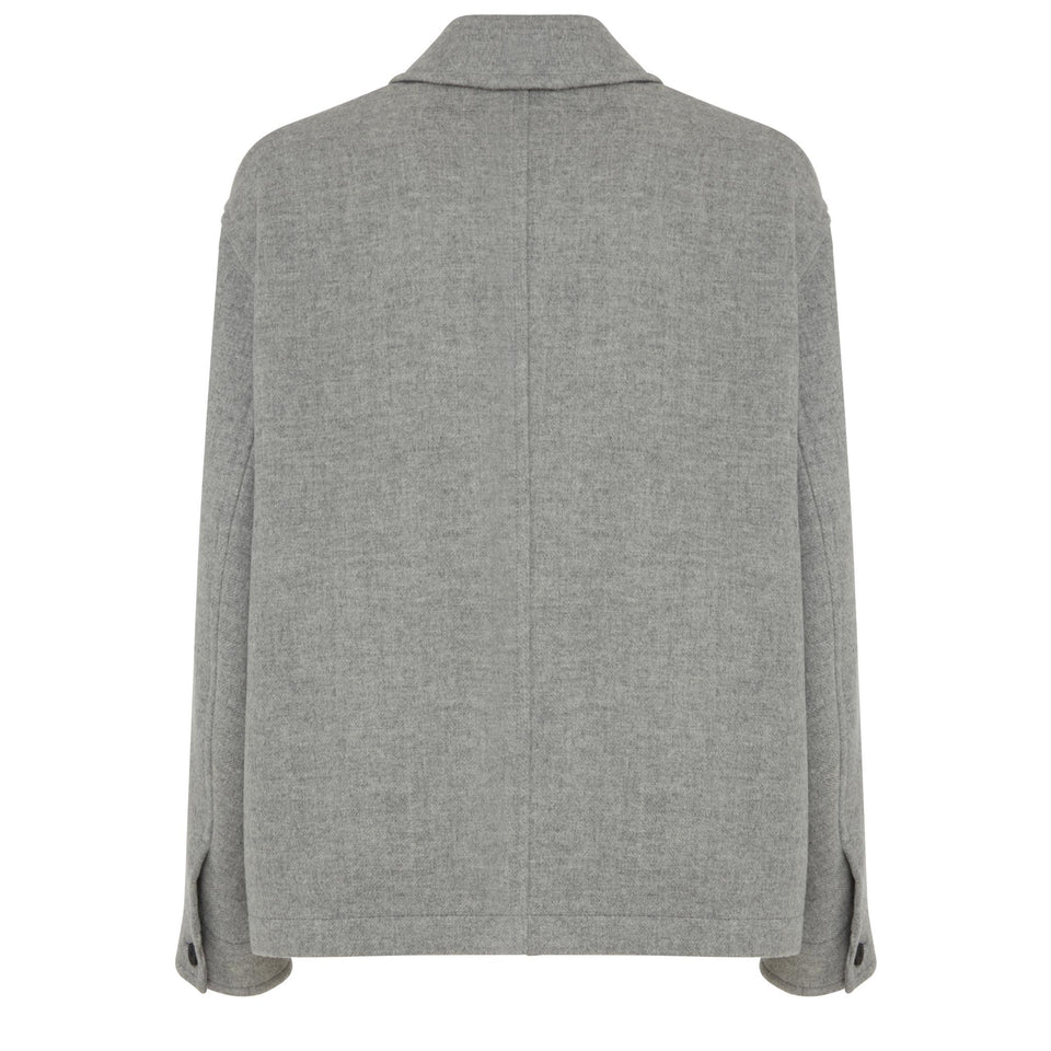 Giacca in lana grigia