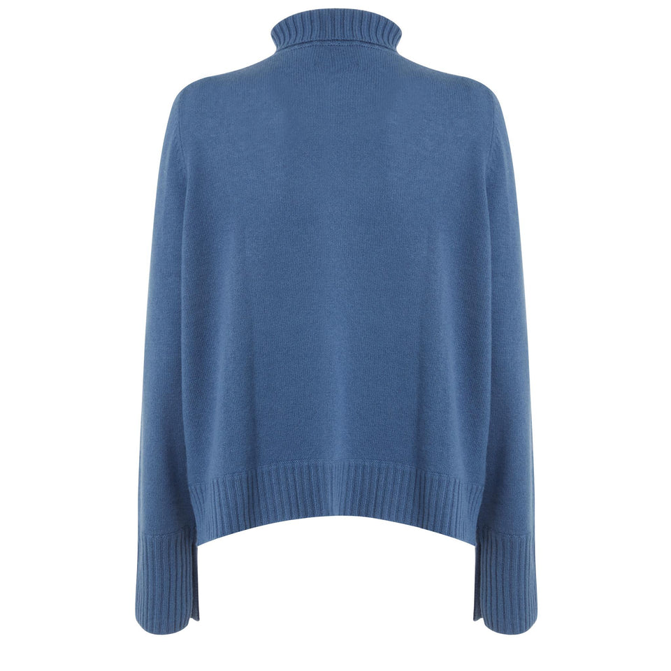 Maglia in cashmere blu