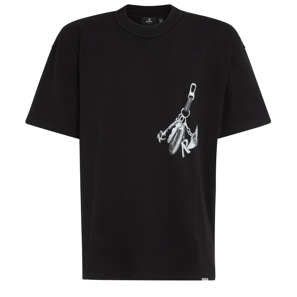 Black cotton T-shirt