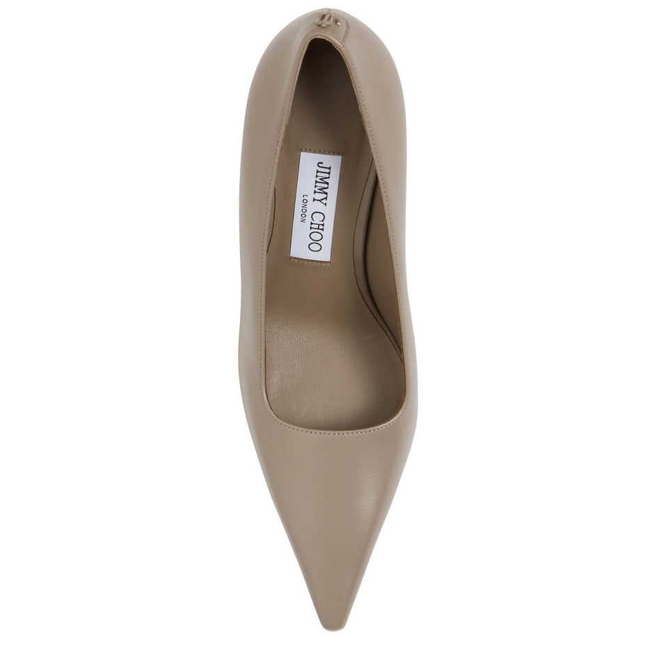 Decolletè "Ixia 80''  in pelle grigia IXIA80 CLFTAUPE JIMMY CHOO 