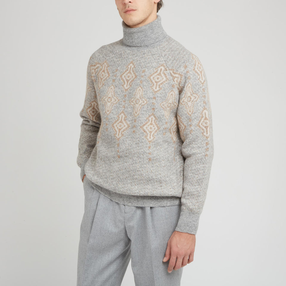 Dolcevita in lana grigio