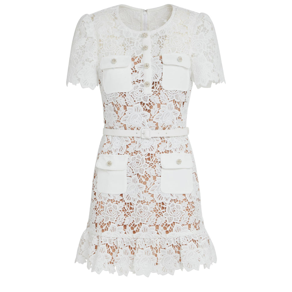 Abito in tessuto bianco