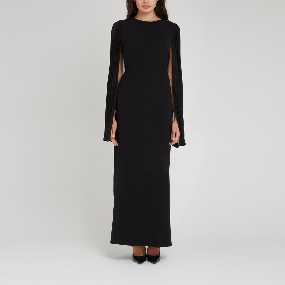 Maxi dress in black fabric