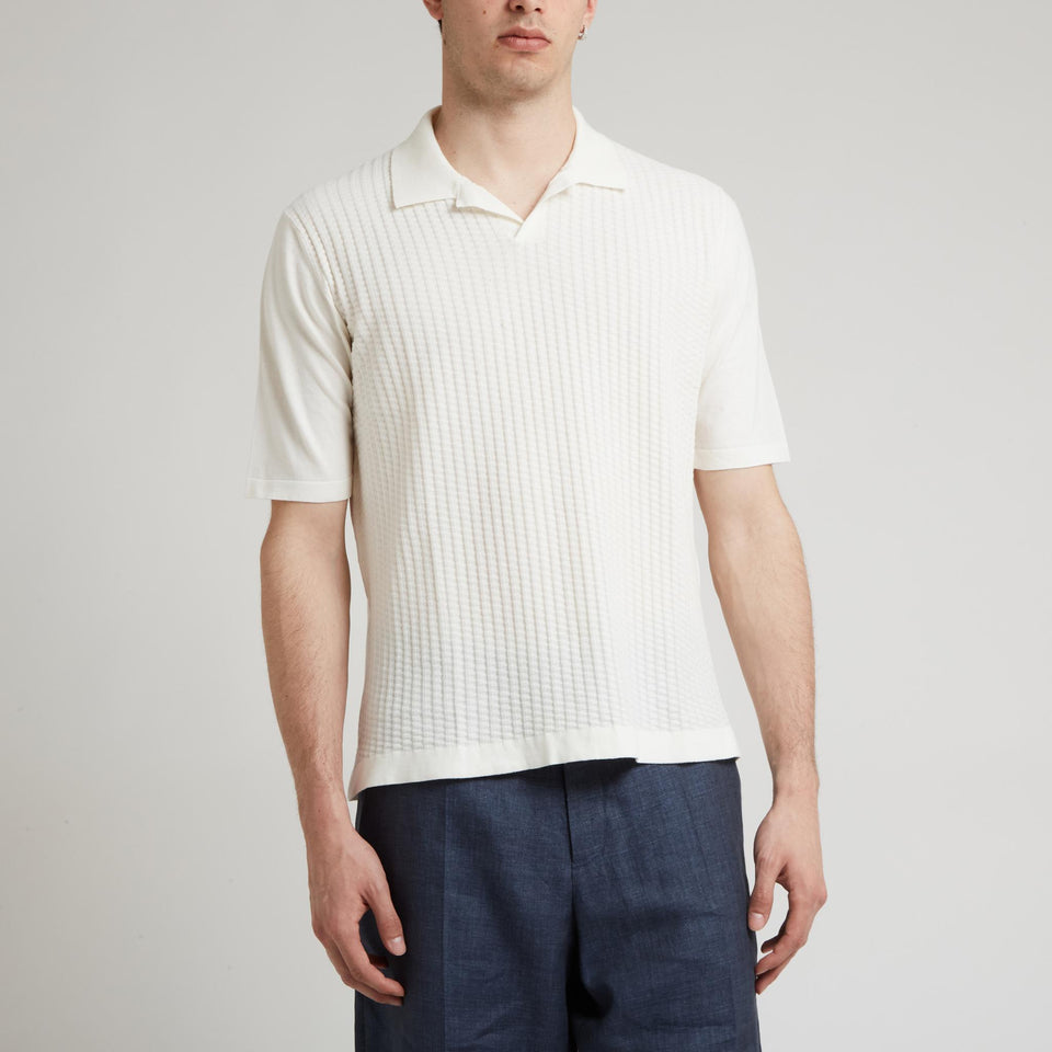 Polo in cotone bianca