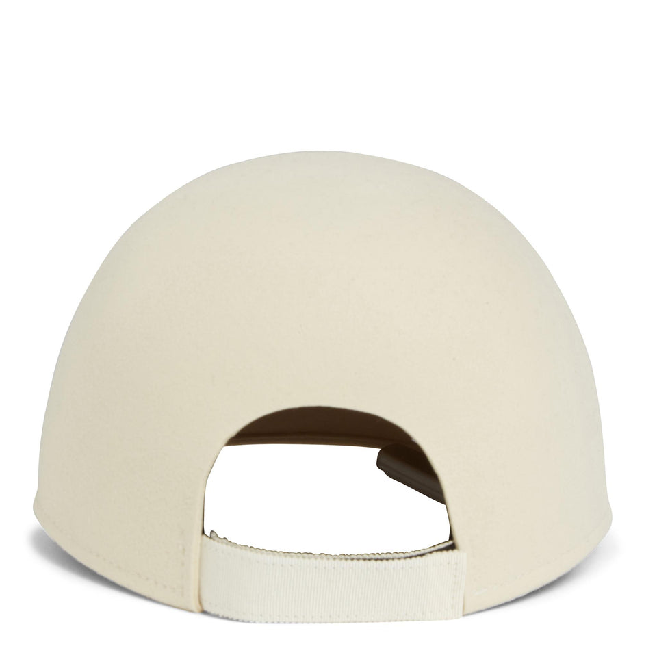 White Wool "Tiger" Peaked Hat