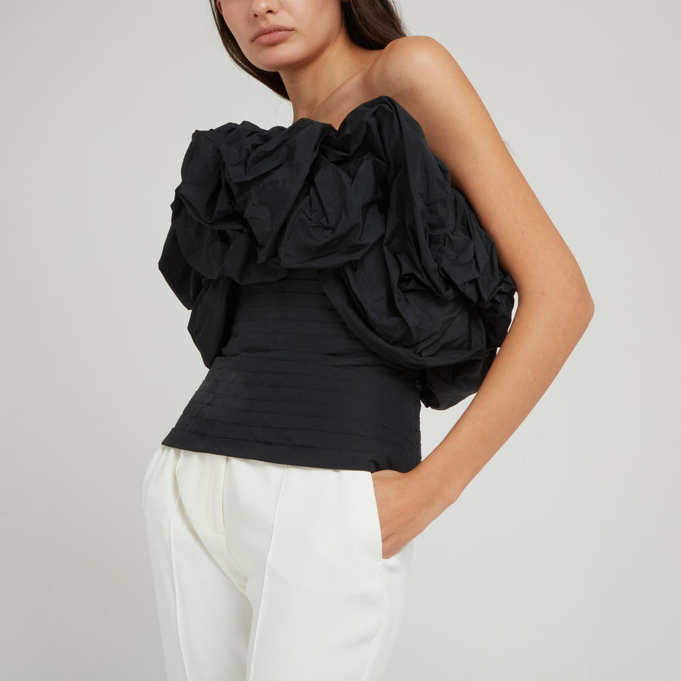 Top in tessuto nero TO071NP24TA003 BK001 ELIE SAAB 