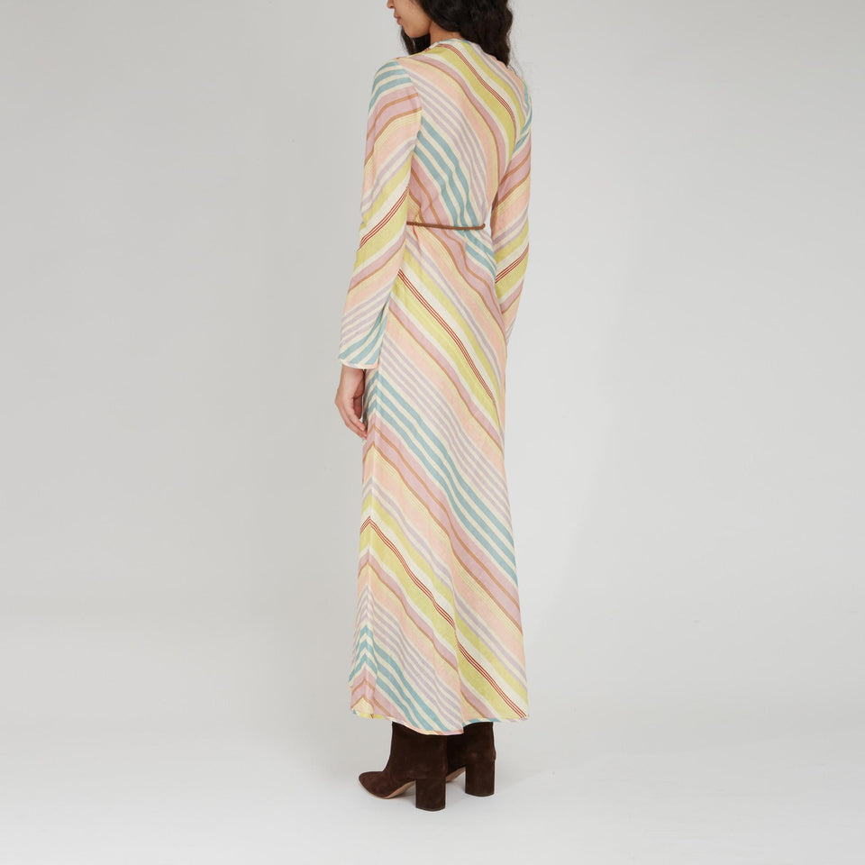 Abito in lino multicolor