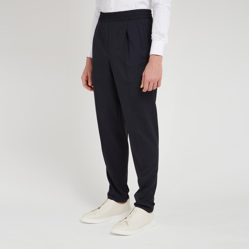 Pantaloni in lana blu