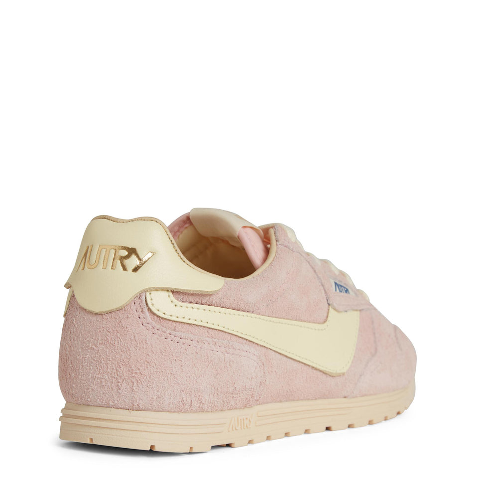 Sneakers ''Windspin'' in suede rosa WSLW-UB11 ROSE/RUT AUTRY 