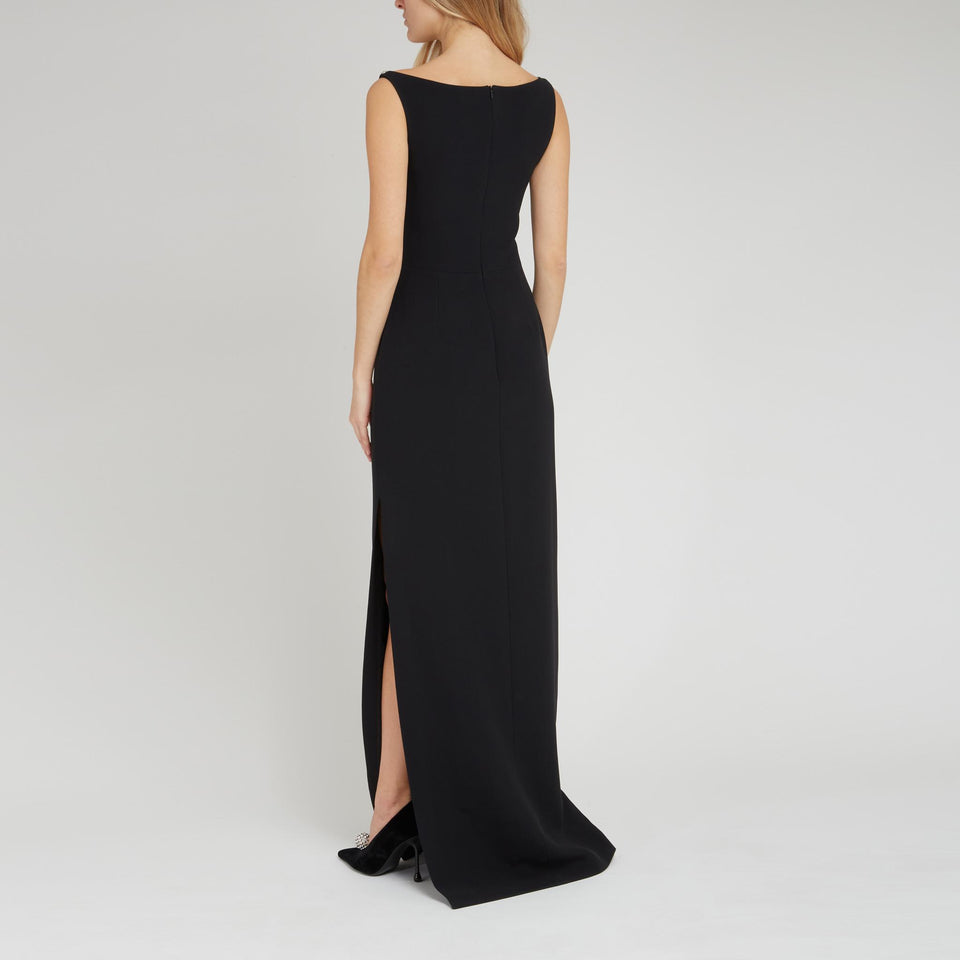 Abito lungo in tessuto nero