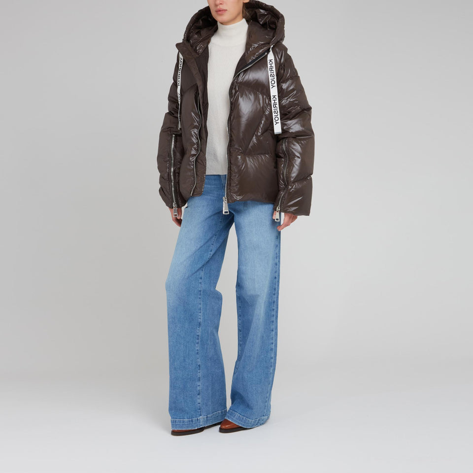 Piumino "Shy" in tessuto marrone