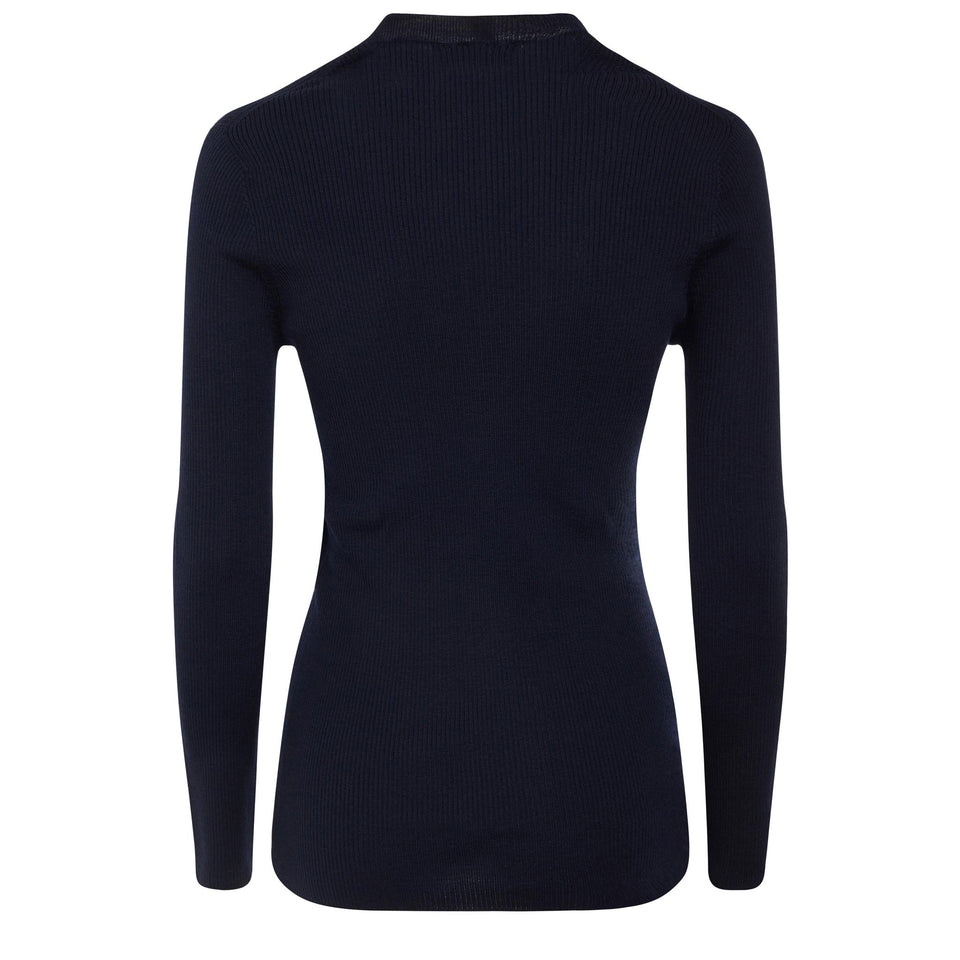 Maglia in lana blu